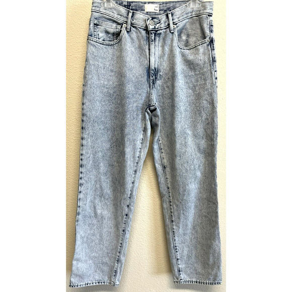 Aritzia Wilfred Free Jeans Size 4 High Waisted Acid Wash Straight Leg - Picture 1 of 6